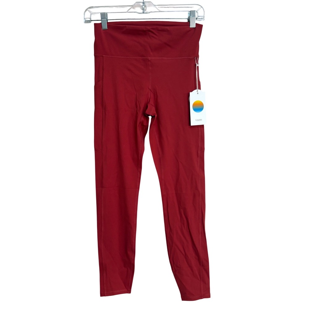 NWT Vuori Stride Legging Poppy Red VW429 Women's Small Activewear Yoga Pants